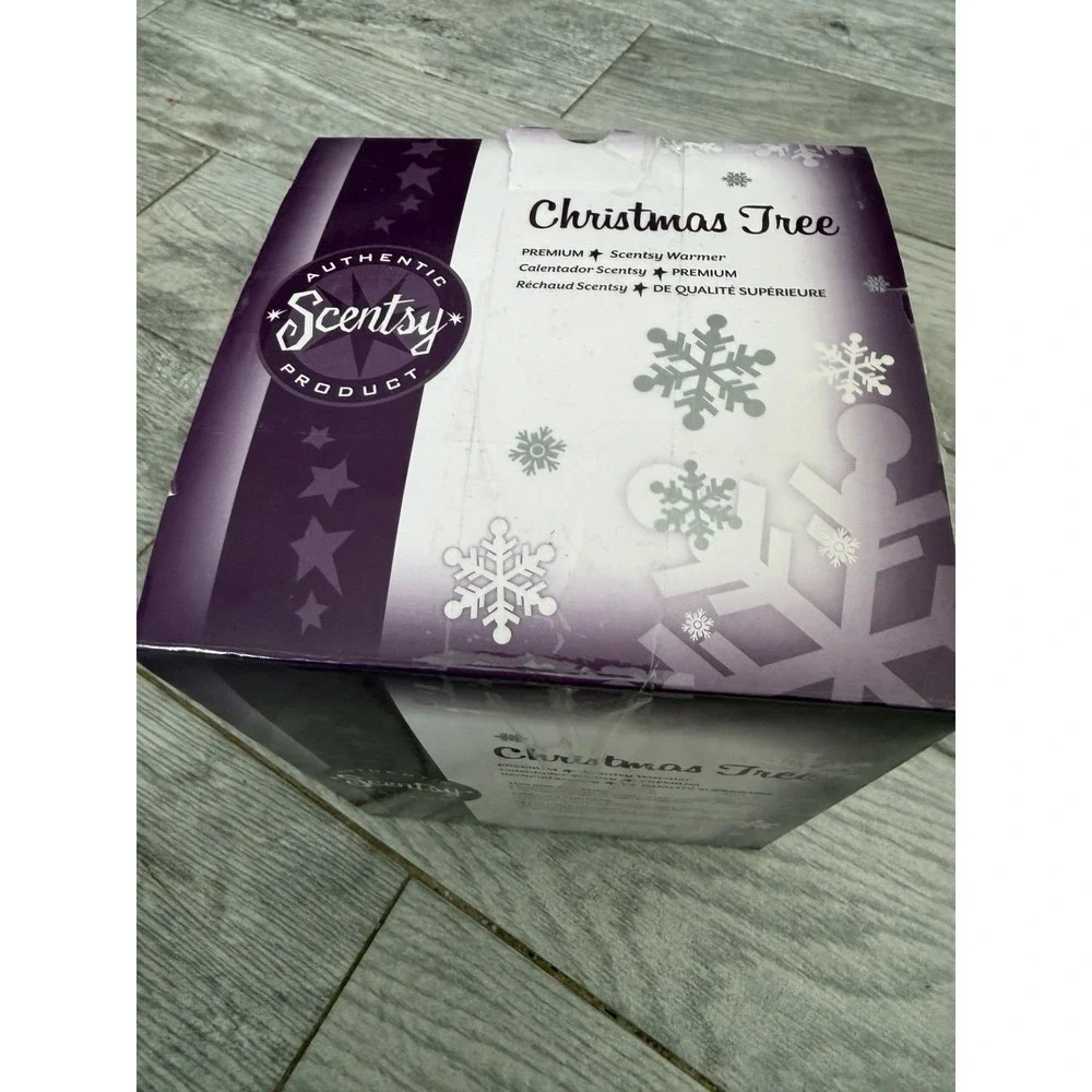 Scentsy Christmas Tree Wax Warmer Holiday Ceramic Full Size w Box Premium 23934‎